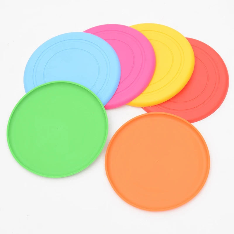 1pcs Funny Silicone Flying Saucer Dog Cat Toy Dog Game Flying Discs Resistant Chew Puppy Training Interactive Pet Supplies New