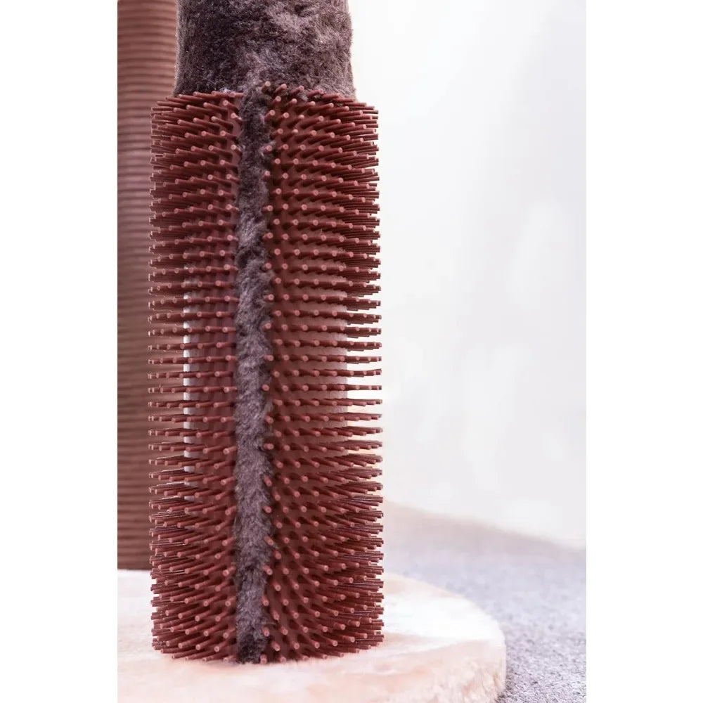 49" High 5-Level Large Cat Tree with Recycled Paper Rope Scratching Posts, Plush Cushions, Handwoven Baskets, Teaser Toy